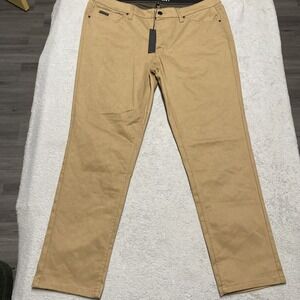 Tahari Pants Mens 38x30 Tan Brown Casual Chunk Stretch NEW